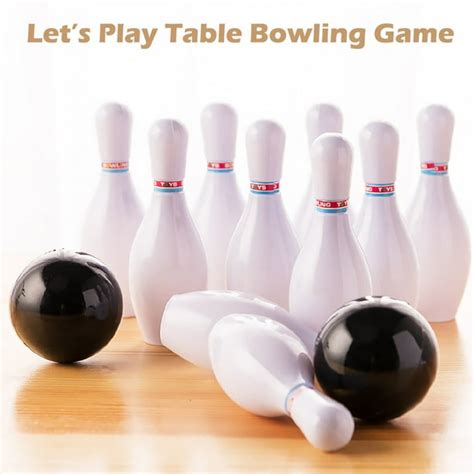 Table Mini Desktop Bowling Game Toy Set Fun Indoor Parent-Child ...