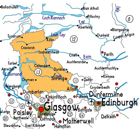 Map of Stirling Province Area