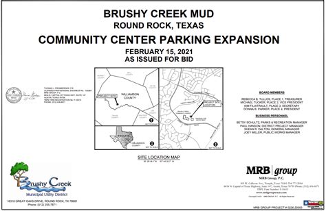 Community Center Parking Expansion - Brushy Creek MUD - Virtual ...