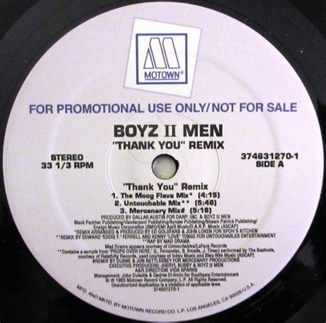 Boyz II Men – Thank You (Remix) (1995, Vinyl) - Discogs