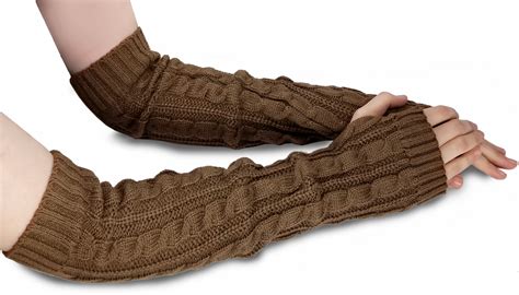 Debra Weitzner - Womens Hand Warmers Knit Winter Arm Warmers For ...