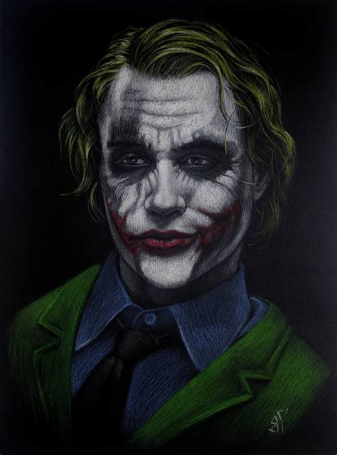 Joker (Heath Ledger) Drawing by Valeriy Grebenyuk | Saatchi Art