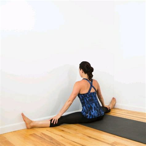 SEATED ADDUCTOR STRETCH WITH WALL by Kimberly C - Exercise How-to - Skimble