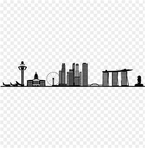 o to image - singapore skyline free vector PNG image with transparent ...