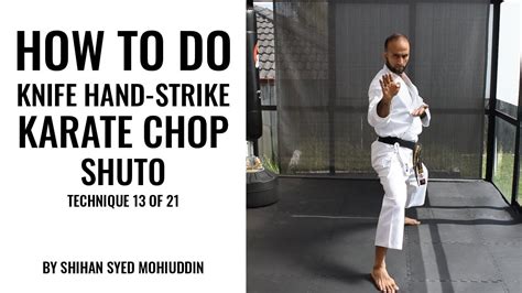 Karate Chop / Knife-Hand Strike / Shuto - YouTube