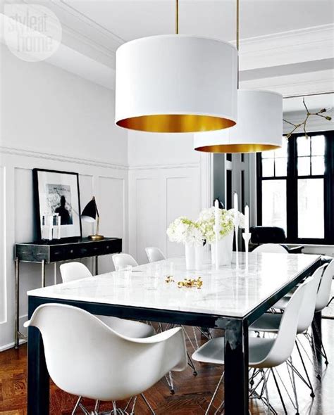 Black, White & Gold. Timeless. | Dining table marble, Dining room ...