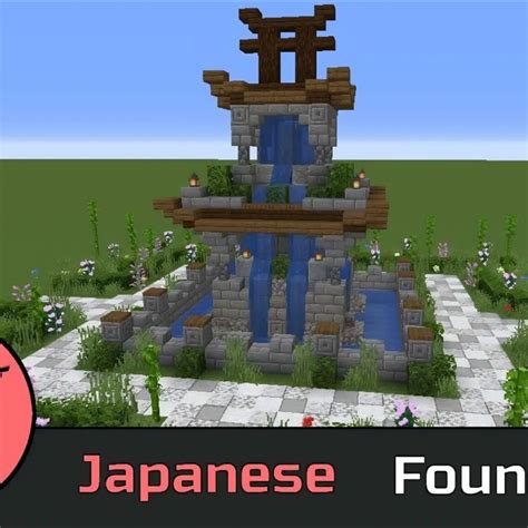 The BEST Minecraft House Ideas | Cool Japanese Fountain for Minecraft ...