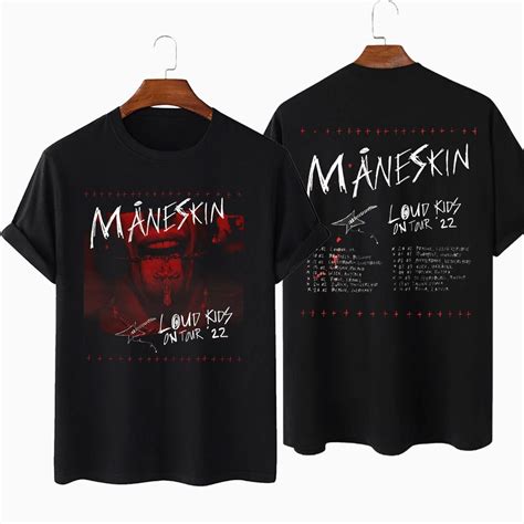 Maneskin T-Shirts - Hot! Loud Kids On Tour 22 Official New T-Shirt ...