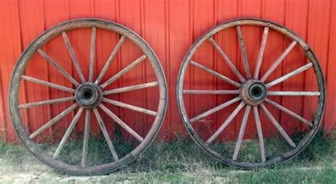 VINTAGE Antique WOODEN WAGON WHEELS~HUGE WHEELS~ - for Sale in ...