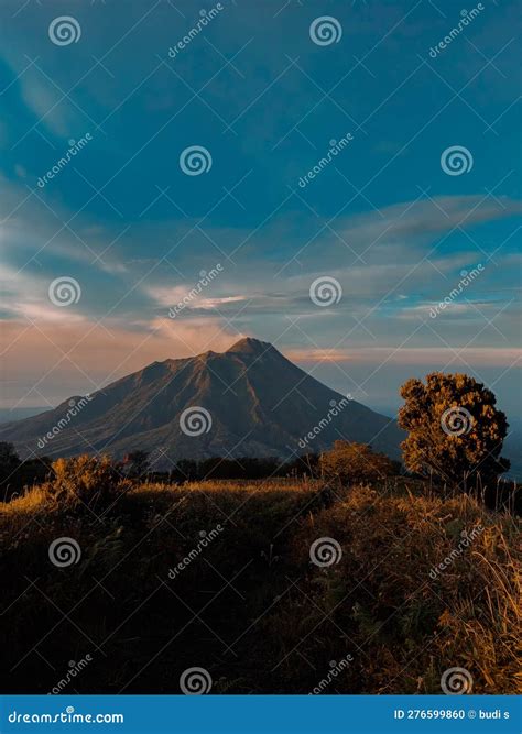 Mt Merapi View from Mt Merbabu Stock Photo - Image of merbabu, merapi ...