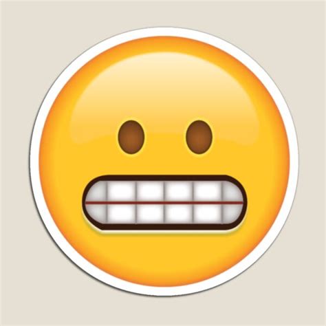 "Grimacing Face Emoji" Magnet for Sale by PrintPress | Redbubble