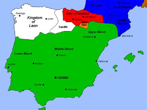 Caliphate of Cordoba c. 1000. Source Wikipedia | Download Scientific ...