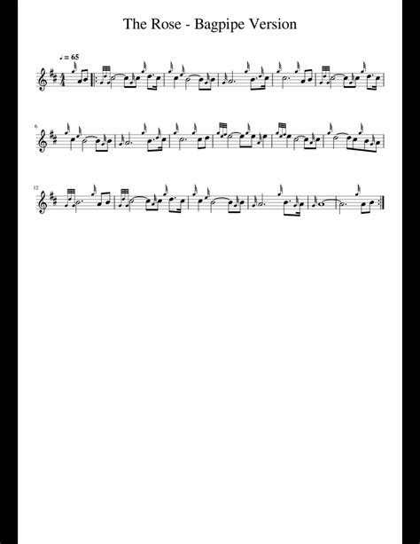 The Rose 130BPMx sheet music for Bagpipe download free in PDF or MIDI