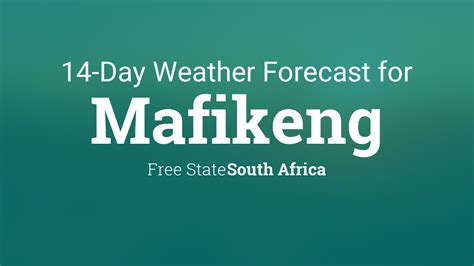 Mafikeng, South Africa 14 day weather forecast