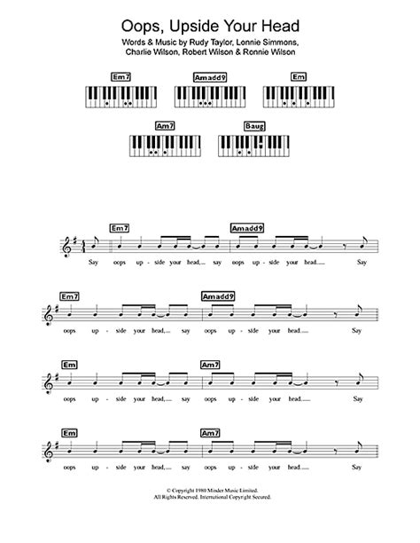 The Gap Band 'Oops Upside Your Head' Sheet Music and Printable PDF ...