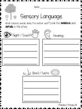 Sensory Language ELA Lesson by Manda in Primary | TpT