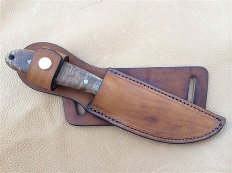 Custom Leather Knife Sheath 8″ Overall 5″ Fixed Blades – Crossdraw ...