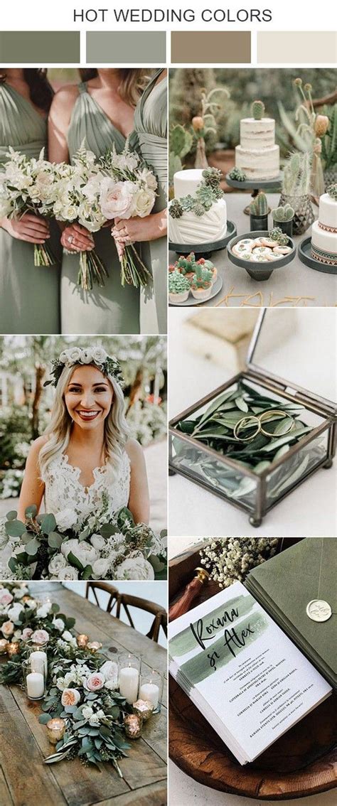 10 Sage Green Wedding Color Palettes for 2020 Trends | Sage green ...