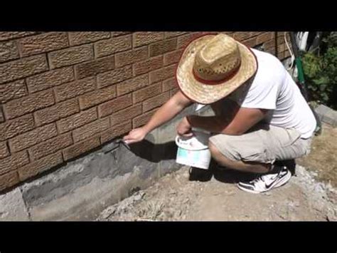 Concrete Foundation Repair Parging DIY - YouTube