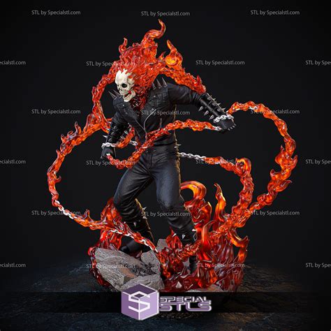 Ghost Rider Fire Chain 3D Printing Figurine | SpecialSTL