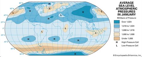 World Atmospheric Pressure Map - State Map