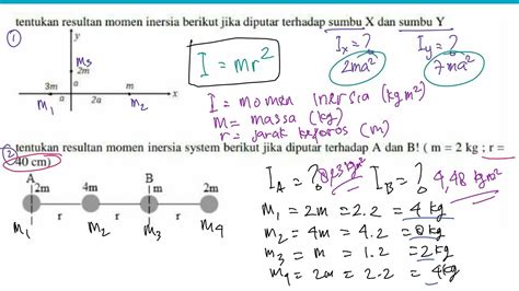 penjelasan momen inersia, menghitung momen inersia benda terhadap sumbu ...