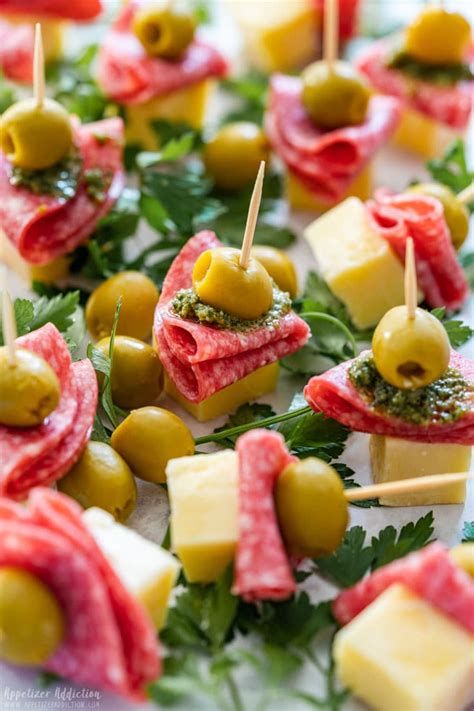 Salami and Cheese Skewers - Appetizer Addiction