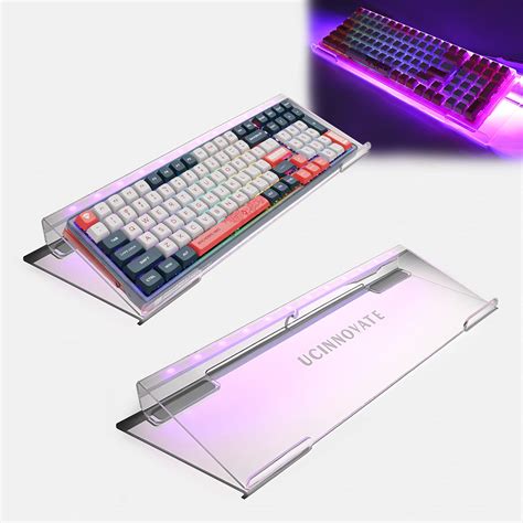 Buy UCINNOVATE RGB Acrylic Computer Keyboard Stand, LED Backlit ...