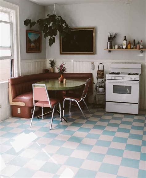 Checker floor tiles - retro-authentic 9" squares in 3 cheery patterns