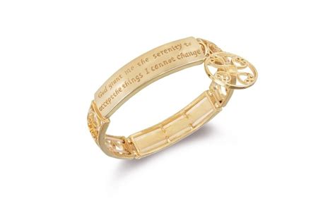 Serenity Prayer Engraved Bracelet - 3 Finishes | Groupon