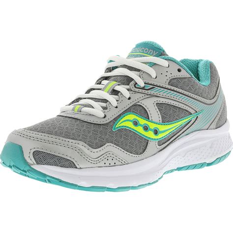 Saucony Women's Grid Cohesion 10 Grey / Teal Citron Ankle-High Running ...