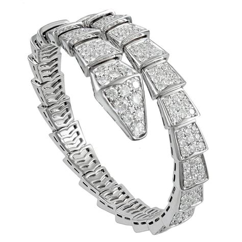 Bulgari Diamond Gold Serpenti Bracelet For Sale at 1stdibs