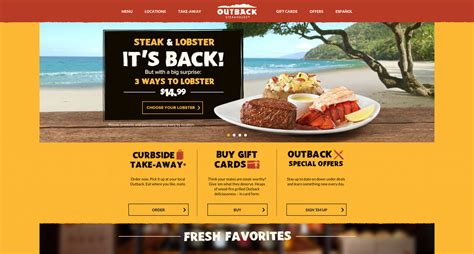 Outback Steakhouse responsive website - Sitefinity Website of the Year ...