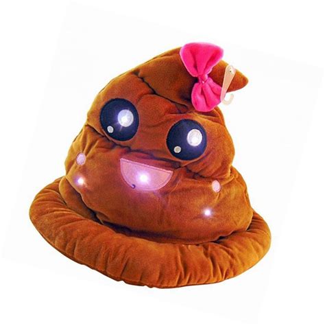 Emoji Light Up Poop Emoji Hat 12 Inch | #1849434449