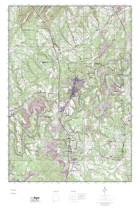 MyTopo Warrior, Alabama USGS Quad Topo Map