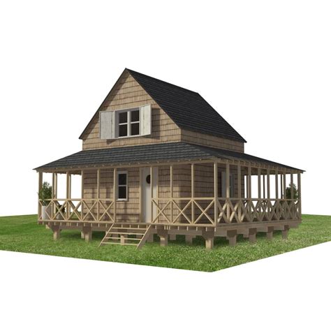 Cabin Plans with Wrap-around Porch