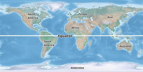 Map Of The World With Equator - Viole Jesselyn