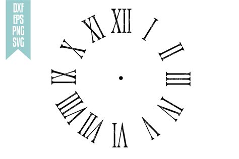 Clock Numbers - Roman Numerals - Vector Clip Art - Cutting Files - DXF ...