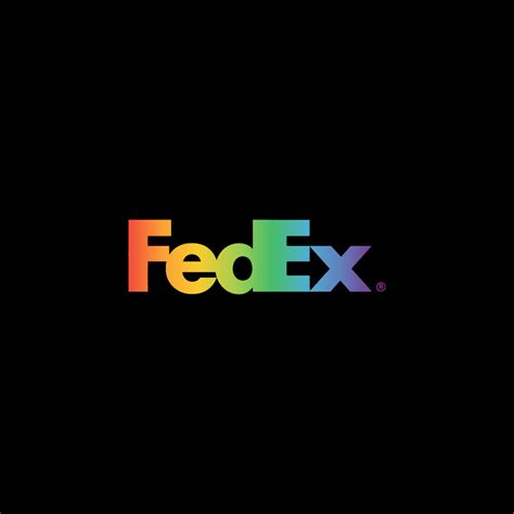 FedEx Pride Logo Rainbow Colors - (.Ai .PNG .SVG .EPS Free Download)