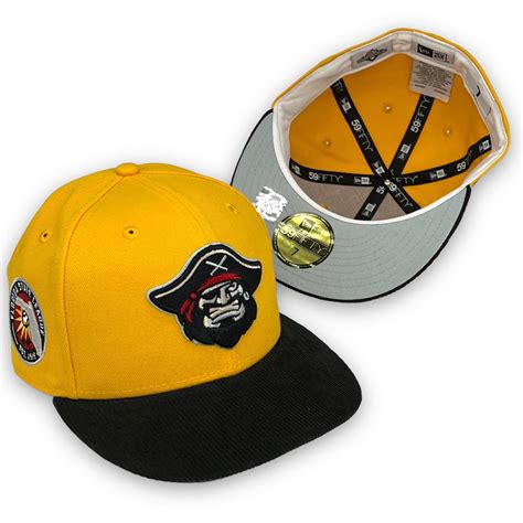 Bradenton Marauders 59FIFTY New Era Yellow & Black Cord Fitted Hat Sno ...