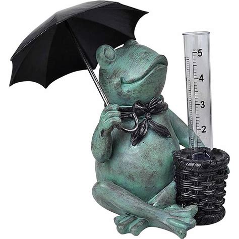 Moonrays 95076 Solar Powered White Led Frog Rain Gauge, Verde - Walmart ...