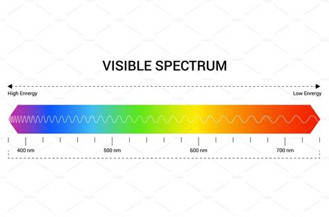 Spectrum wavelength. Visible | Education Illustrations ~ Creative Market