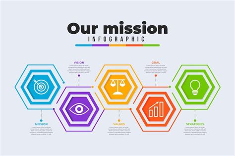 Free Vector | Flat our mission infographic