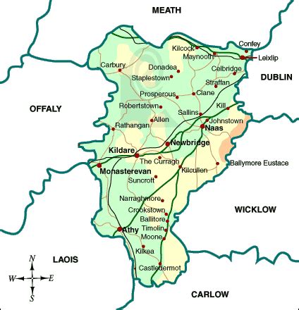 Map Of County Kildare Ireland - Nat Laurie