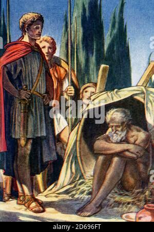 Diogenes with the lantern Stock Photo - Alamy