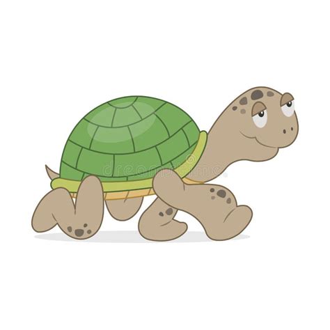 Best Cute Cartoon Turtles Walking Illustrations Royalty