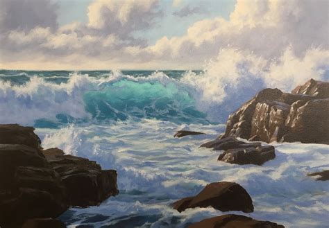 How to Paint a Dramatic Seascape in 5 Easy Steps | Ocean landscape ...