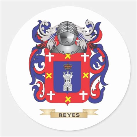 Reyes Coat of Arms (Family Crest) Sticker