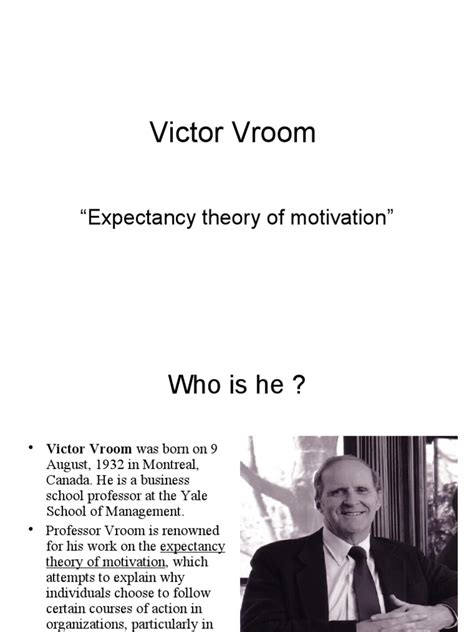 Victor Vroom | Organizational Behavior | Self-Improvement