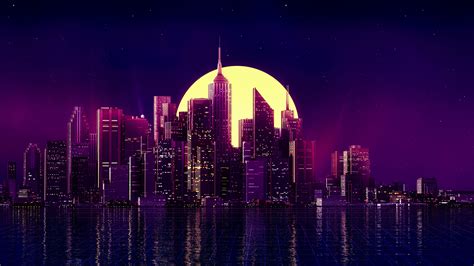 Neon Retro Cityscape 4K Wallpapers | HD Wallpapers | ID #29464